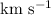 Mathematical equation: $\rm km~s^{-1}$