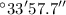 $^\circ{33}^\prime{57.7}\arcsec$