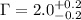 $\Gamma = 2.0^{+0.2}_{-0.2} $
