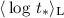Mathematical equation: $\langle\,\log\,t_{\ast}\rangle_{\rm L}$