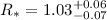 Mathematical equation: $R_\ast = 1.03^{+0.06}_{-0.07}$