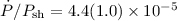 $\dot P/P_{\rm sh} = 4.4(1.0)\times 10^{-5}$
