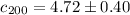$c_{200}=4.72\pm0.40$