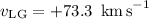 $v_{\rm LG} = +73.3~\,{\rm km\,s}^{-1}$
