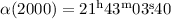 $\alpha {\rm (2000)} = {\rm 21^h43^m03\fs40}$