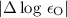 $|\Delta\log\,\epsilon_{\rm O}|$