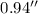 $0.94\arcsec$