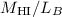 $M_{\rm HI}/L_{B}$