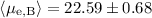 $\langle \mu_{\rm e,B} \rangle = 22.59 \pm0.68$