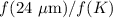 $f(24~{\rm \mu m})/f(K)$