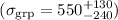 $(\sigma_{\rm grp}=550^{+130}_{-240})$