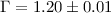$\Gamma = 1.20\pm 0.01$