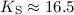 $K_{\rm S} \approx 16.5$