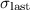 $\sigma_{\rm last}$