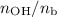 $n_{\mathrm{OH}}/n_{\mathrm{b}}$