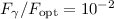 $F_{\gamma}/F_{\rm opt}=10^{-2}$