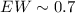 $EW \sim 0.7$
