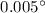 $0.005^{\circ}$