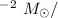 $^{-2}~M_{\odot}/$