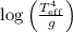 $\log \left(\frac{T_{\rm eff}^4}{g}\right)$