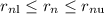 $r_{n{\rm l}}\le r_n\le r_{n{\rm u}}$