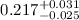 $0.217^{+0.031}_{-0.025}$