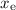 $x_{\mathrm{e}}$