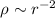 $\rho \sim r^{-2}$