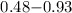 $0.48{-}0.93$