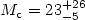 $M_{\rm c} = 23_{-5}^{+26}$