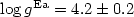 $\log g^{\rm Ea} = 4.2 \pm 0.2$