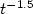 Mathematical equation: $t^{-1.5}$