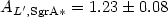 $A_{L', {\rm SgrA*}}=1.23\pm0.08$