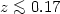 $z \la 0.17$