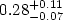 $0.28^{+0.11}_{-0.07}$