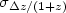 $\sigma_{\Delta z/(1+z)}$