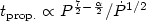 $t_{\rm prop.}\propto P^{\frac{7}{2}-\frac{\alpha}{2}}/\dot{P}^{1/2}$