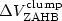 $\Delta V_{\rm ZAHB}^{\rm clump}$