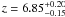 Mathematical equation: $z=6.85^{+0.20}_{-0.15}$