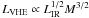 $L_{\rm VHE}\propto L_{\rm IR}^{1/2}M^{3/2}$