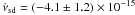Mathematical equation: \hbox{$\dot{\nu}_{\rm sd}=(-4.1\pm1.2)\times10^{-15}$}