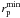 \hbox{$r_{\rm p}^{\min}$}