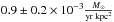 \hbox{$0.9\pm0.2\times10^{-3}\rm{\frac{{\it M}_\odot}{yr\;kpc^2}}$}