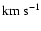 $\mbox{km~s}^{-1}$