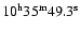 $\rm 10^{h}35^{m}49.3^{s}$