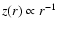 $z(r)\propto r^{-1}$