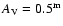$A_{\rm V}=0.5^{\rm m}$
