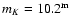 $m_{K}=10.2^{\rm m}$