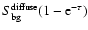 $S_{\rm
bg}^{{\rm diffuse}}(1-{\rm e}^{-\tau})$