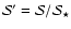 ${\cal S}'={\cal S}/{\cal S}_\star$